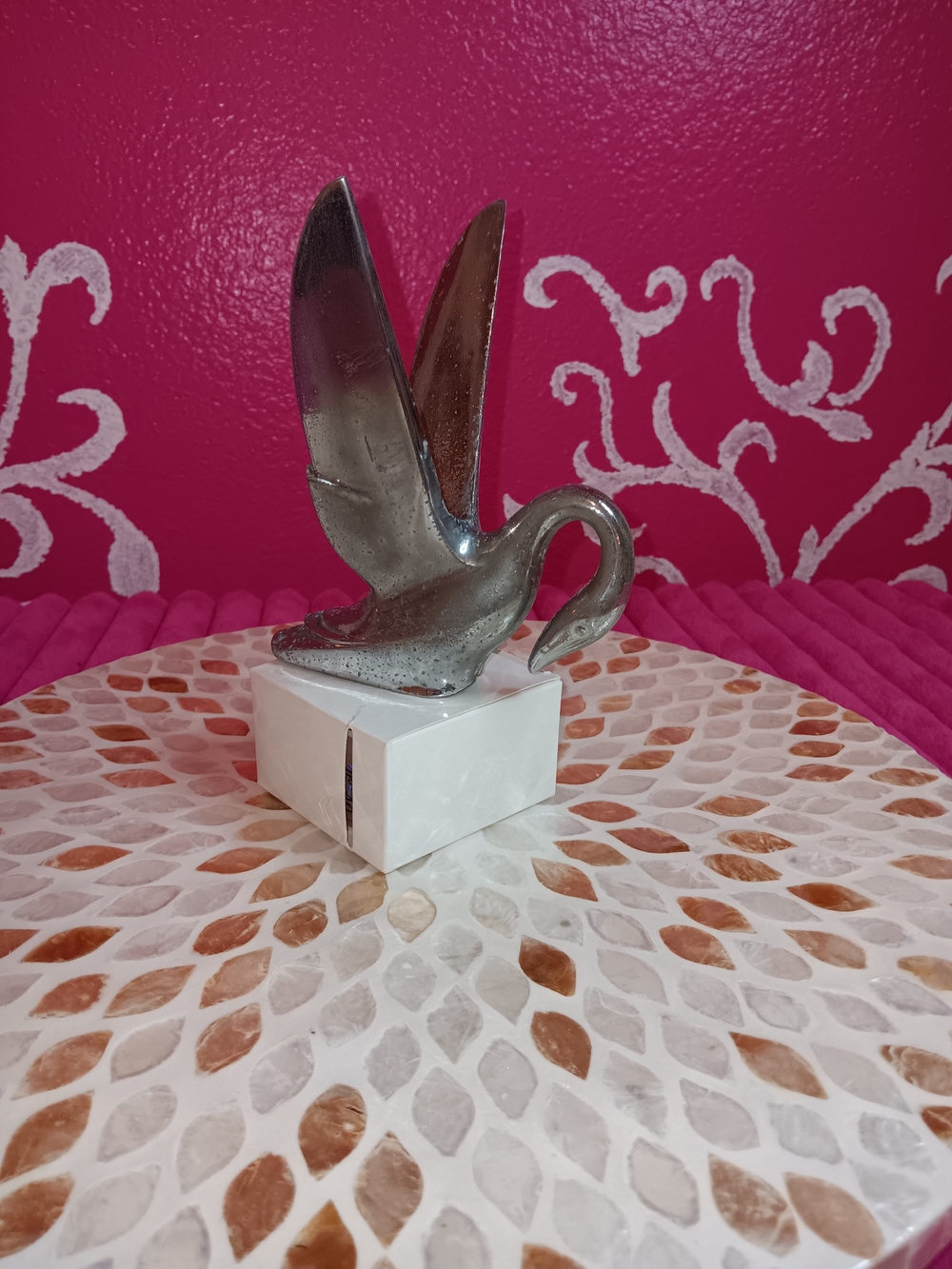 Vintage Swan Hood Ornament